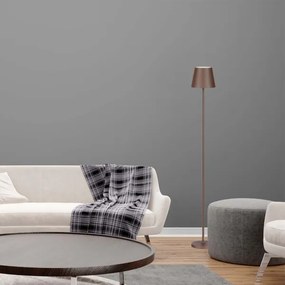 Lampă LED de podea 3în1, reglabilă, 4W, 5V, 4400mAh, 3000K, IP54, maro