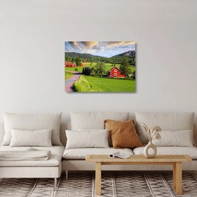 Tablou pe sticlă cu țară (70x50 cm)