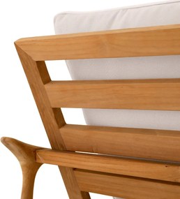 Canapea eleganta pentru exterior design LUX Manzo natur / flores off-white