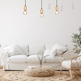 Lustră aplicată VIGA 3xE27/60W/230V lemn