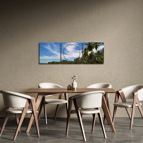Tablou cu plajă (cu ceas) (90x30 cm)