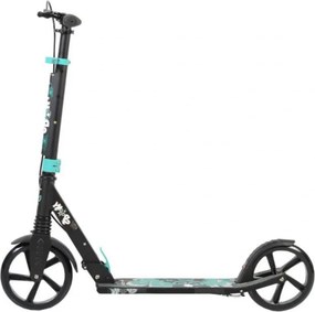 Trotineta din aluminiu NOVOKIDS™ Spooky Scooter, Frana de mana, Maxim 100 kg, Functie Super Brake, Maner reglabil pe inaltime, Diametru roata 200 mm,