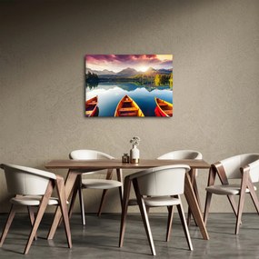Tablou - Lac cu bărci (70x50 cm)