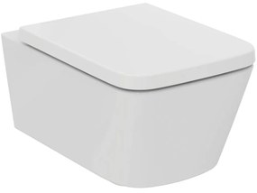 Vas wc suspendat Ideal Standard Blend Cube AquaBlade alb lucios cu capac soft close inclus