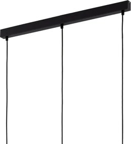Lustră LED suspendată pe cablu SEBO 3xE27/15W/230V negru/bej fumuriu