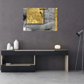 Tablou - Pătrate de aur N⁰2 (90x60 cm)