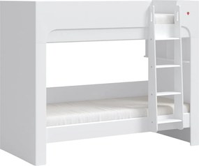 Pat etajat pentru copii, design functional si modern Colectia Varia White 90x200 cm