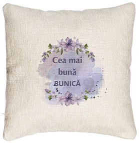 Perna Decorativa Canapea pentru Bunica 1, 40x40 cm, Cu fermoar