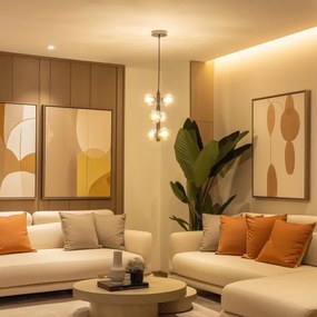 Lustră LED pe cablu Brilagi MILLA 6xG9/3W/230V crom lucios/auriu