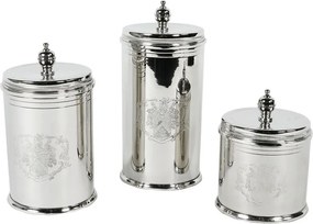 Set de 3 cutii pentru biscuiti design LUX Gaston, nickel 103994 HZ