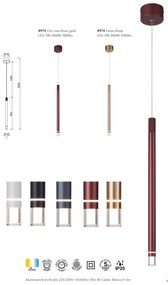 Pendul LED stil minimalist MOANA auriu roze MA-8973