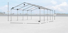 Hală de depozitare/garaj 4x8x2m Comfort PE 240g