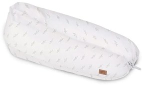 Perna pentru gravide si alaptare, husa detasabila din bumbac 100%, 190 cm, Spring Cottage Hunter Green