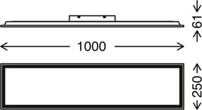 Plafonieră LED dimabilă PIATTO LED/24W/230V 100x25 cm Brilo + telecomandă