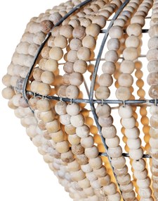 Lampă de podea orientală bej cu mărgele - Moti