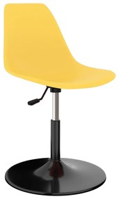 324188 vidaXL Scaune de bucătărie pivotante, 4 buc., galben, PP