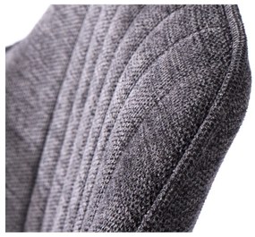 Scaun de bar gri închis cu înălțime ajustabilă/cu cotiere tapițat (înălțime șezut 65 cm) Nolan – Unique Furniture