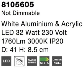 Plafoniera LED design modern Albi, alb NVL-8105605