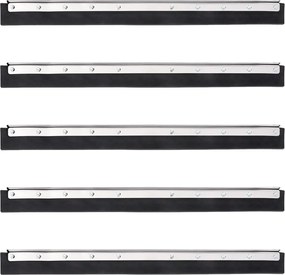 vidaXL Capete raclete de podea, 5 buc., 75x2x5 cm, oțel și cauciuc