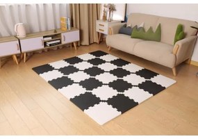 Puzzle din spumă LUNO 30 buc. negru/alb KINDERKRAFT