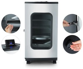 KLARSTEIN Flintstone, neagră, afumătoare, electrică, 650 W