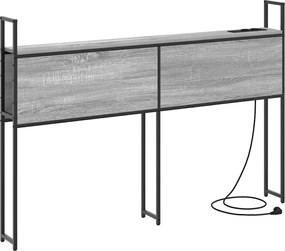 vidaXL Tăblie de Depozitare cu Stație de Încărcare cu raft sonoma gri