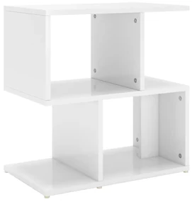 806376 vidaXL Noptieră, alb extralucios, 50x30x51,5 cm, PAL