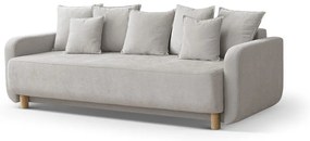 Canapea bej extensibilă, cu spațiu de depozitare 231 cm Elen – Micadoni