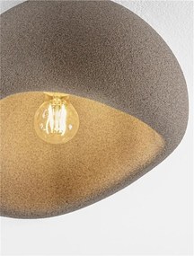 Plafoniera design modern, Stone Brown, AERE, L 40cm