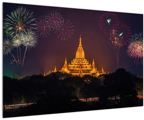 Tablou cu artificii în Asia (90x60 cm)