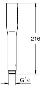 GROHE 27400000 - Duș de mână EUPHORIA COSMOPOLITAN Stick, 216 mm, crom lucios
