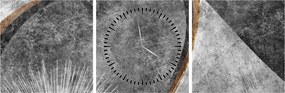 Tablou - Abstract beton (cu ceas) (90x30 cm)