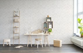 Tapet Birch Bark Braids, White, repetitiv, Rebel Walls