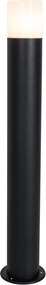 Lampa de exterior in picioare neagra cu abajur opal 70 cm - Odense