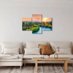 Tablou - Pădure peisaj montan (90x60 cm)