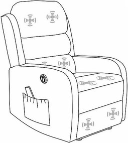 Fotoliu masaj Paged (gri). Promo -6%. 1050702