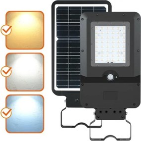 Lampă stradală LED Sol STREET cu senzor, 20W/7,4V, 3000/4000/6000K, IP65, 5400 mAh