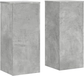 vidaXL Suport de plante, 2 buc., gri beton, 30x30x70 cm lemn prelucrat