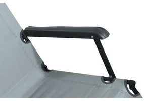 Scaun pliabil ajustabil gri/negru