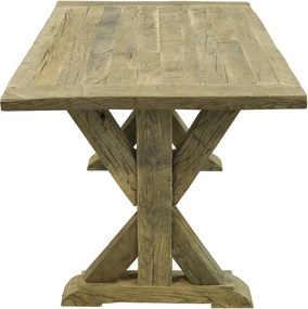 Masă stejar masiv Dining Morgan Vechi 200/220/, 240 × 100 × 79 cm - 200x100cm