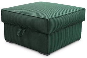 Taburet verde inchis SMART COSARO cu spatiu de depozitare 65x65 cm