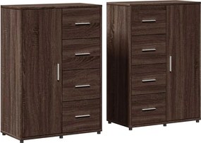 vidaXL Dulapuri, 2 buc., stejar maro, 60x31x84cm, lemn prelucrat