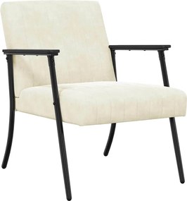 vidaXL fotoliu Crem 59 x 75 x 78 cm Catifea