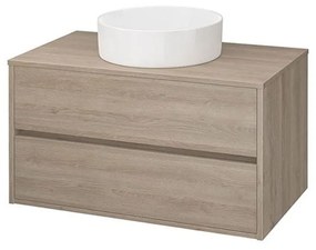 Dulap pentru lavoar, 53x100x45 cm, 2 sertare, stejar Stejar, 1000x450 mm