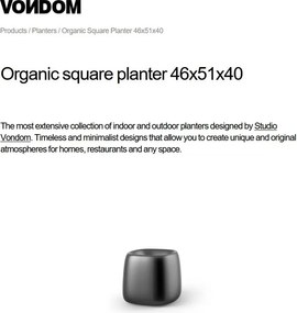 Ghiveci plante design decorativ exterior/interior Organic SQUARE 46x51x40cm