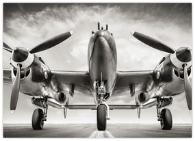 Tablou pe sticlă - Warbird (70x50 cm)