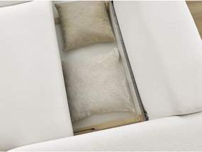 Canapea albă extensibilă/cu spațiu de depozitare 265 cm Ezechiel – Bobochic Paris