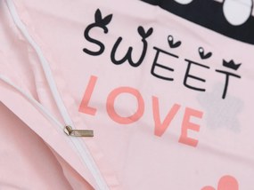 Lenjerie de pat pentru copii Culoare roz, SWEET LOVE