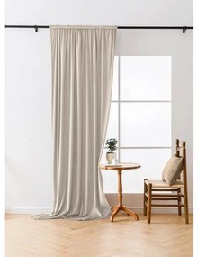 Draperie din catifea opaca Culoare bej VELVET 140x250 cm Agatat: Inele metalice