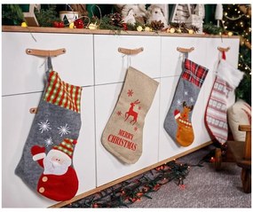 Crăciun Snow Flakes, Șosetă pentru șemineu cu fulgi de zăpadă, cizmă 55,5 cm